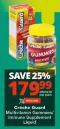 Checkers Hyper Creche Guard Multivitamin Gummies/ Immune Supplement Liquid offer
