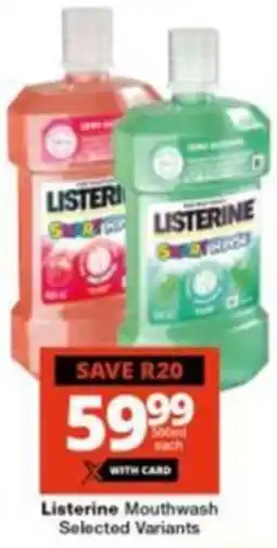 Checkers Hyper Listerine Mouthwash offer