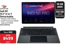 Makro Packard Bell Indi N1 14.1" 2-in-1 Detachable offer