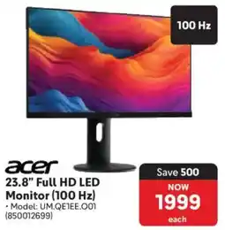 Makro Acer 23.8" Full HD LED Monitor 100 Hz offer