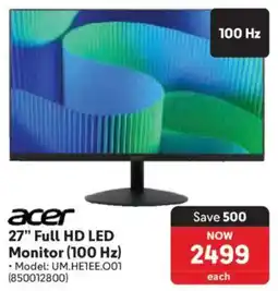 Makro Acer 27" Full HD LED Monitor 100 Hz offer