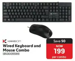 Makro Karbon Wired Keyboard and Mouse Combo offer