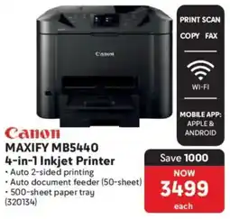 Makro Canon MAXIFY MB5440 4-in-1 Inkjet Printer offer