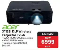 Makro Acer X1128i DLP Wireless Projector SVGA offer
