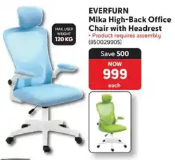 Makro Everfurn Mika High-Back Office Chair with Headrest offer