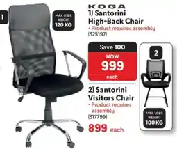 Makro Koga Santorini High-Back Chair offer
