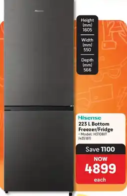 Makro Hisense Bottom Freezer/ Fridge offer