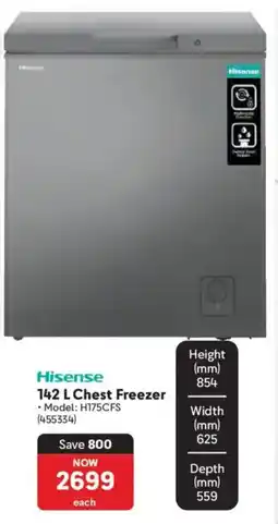 Makro Hisense Chest Freezer offer