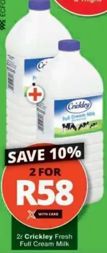 Checkers Hyper Crickley Fresh Full Cream Milk offer