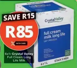 Checkers Hyper Crystal Valley Full Cream Long Life Milk offer