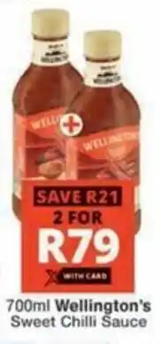Checkers Hyper Wellington's Sweet Chilli Sauce offer
