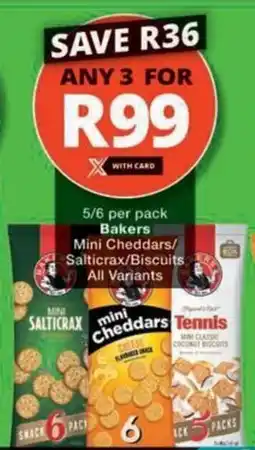 Checkers Hyper Bakers Mini Cheddars/ Salticrax/ Biscuits All Variants offer