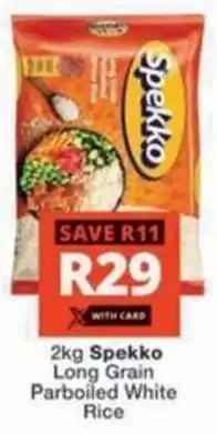 Checkers Hyper Spekko Long Grain Parboiled White Rice offer