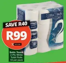 Checkers Hyper Satin Touch 2-Ply White Toilet Rolls offer