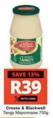 Checkers Hyper Crosse & Blackwell Tangy Mayonnaise offer