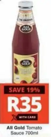 Checkers Hyper All Gold Tomato Sauce offer