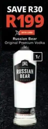 Checkers Hyper Russian Bear Original Premium Vodka offer