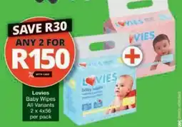 Checkers Hyper Lovies Baby Wipes All Variants offer