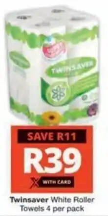 Checkers Hyper Twinsaver White Roller Towels offer