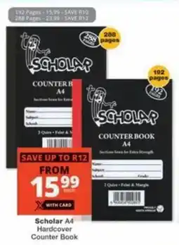 Checkers Hyper Scholar A4 Hardcover Counter Book offer