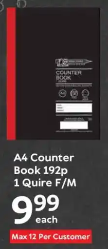Oxford Freshmarket A4 Counter Book 192p 1 Quire F/M offer