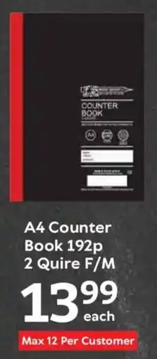 Oxford Freshmarket A4 Counter Book 192p 2 Quire F/M offer