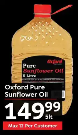Oxford Freshmarket Oxford Pure Sunflower Oil offer