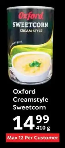 Oxford Freshmarket Oxford Creamstyle Sweetcorn offer