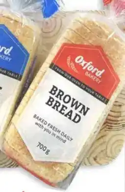 Oxford Freshmarket Oxford Sliced/ Unsliced Brown Bread offer