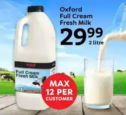 Oxford Freshmarket Oxford Full Cream Fresh Milk offer
