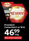 Oxford Freshmarket President Camembert or Brie offer