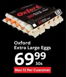 Oxford Freshmarket Oxford Extra Large Eggs offer