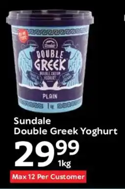 Oxford Freshmarket Sundale Double Greek Yoghurt offer