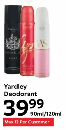 Oxford Freshmarket Yardley Deodorant offer