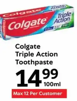 Oxford Freshmarket Colgate Triple Action Toothpaste offer