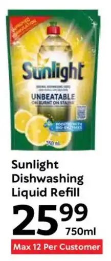 Oxford Freshmarket Sunlight Dishwashing Liquid Refill offer