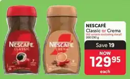 Makro NESCAFÉ Classic or Crema offer