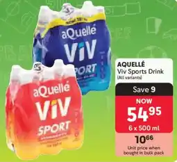 Makro AQUELLÉ Viv Sports Drink offer