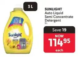 Makro SUNLIGHT Auto Liquid Semi Concentrate Detergent offer