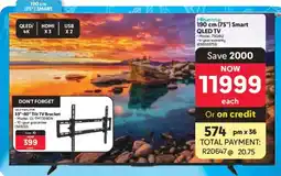 Makro Hisense 190 cm 75" Smart QLED TV offer
