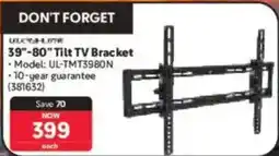 Makro Ultra-Link 39"-80" Tilt TV Bracket offer