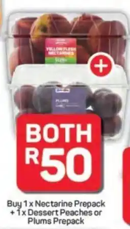 Pick n Pay Hypermarket Nectarine Prepack + Dessert Peaches or Plums Prepack offer