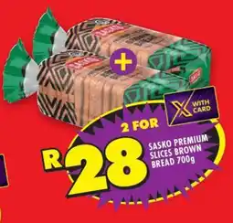 Shoprite Sasko Premium Slices Brown Bread 700g offer