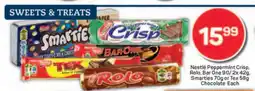 Pick n Pay Nestlé Peppermint Crisp, Rolo, Bar One, Smarties, Tex offer