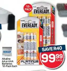 Pick n Pay Eveready Alkaline AA or AAA Batteries 12-Pack Each offer