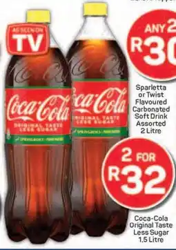 Pick n Pay Sparletta or Twist Flavoured Carbonated Soft Drink Assorted offer