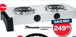Pick n Pay Pineware 2-Plate Spiral Hotplate offer