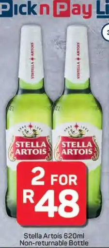 Pick n Pay Hypermarket Stella Artois 620ml offer