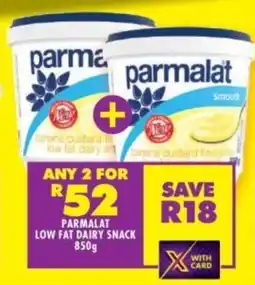 Shoprite Parmalat low fat dairy snack offer