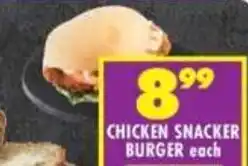 Shoprite Chicken snacker burger offer